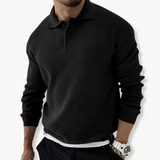 Miguel - Sweter Polo Waffle