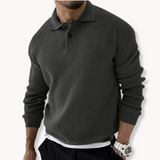 Miguel - Sweter Polo Waffle