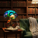 Lampa boho w kolorze z grzybami