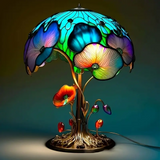 Lampa boho w kolorze z grzybami