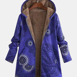 Księżyc | Bluza z polarowego materiału Mandala Nocna Niebieska