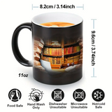 Magiczny ceramiczny termos z motywem bibliotecznej półki