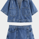 Malina | Denim zestaw