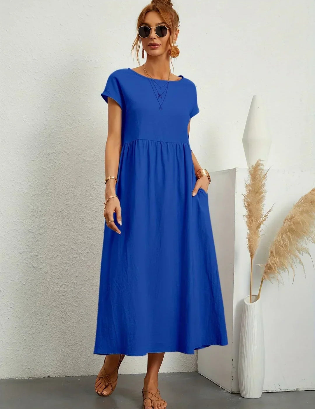 Gabriela™ — Elegancka sukienka midi o płynnej konstrukcji