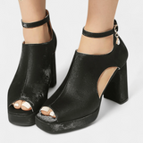 Nanna | Wielokolorowe buty na wysokim obcasie