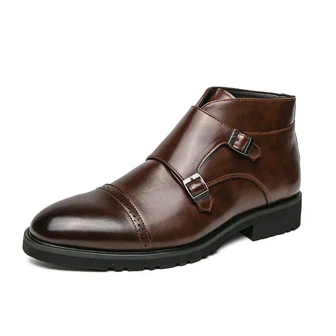 Parker™ | Botki Dobbelt-Monk-strap z syntetycznej skóry