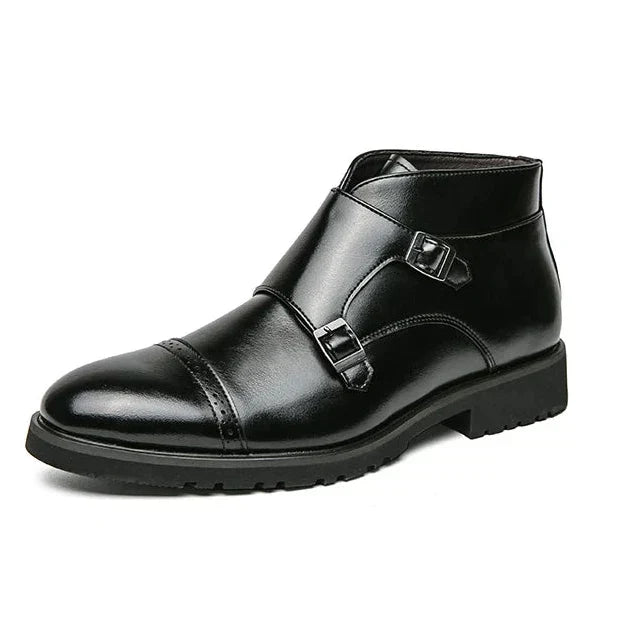 Parker™ | Botki Dobbelt-Monk-strap z syntetycznej skóry