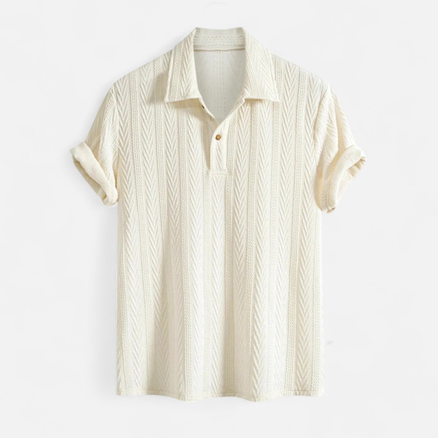 Koszulka Polo - Kołnierz z Dzianiny Jacquard