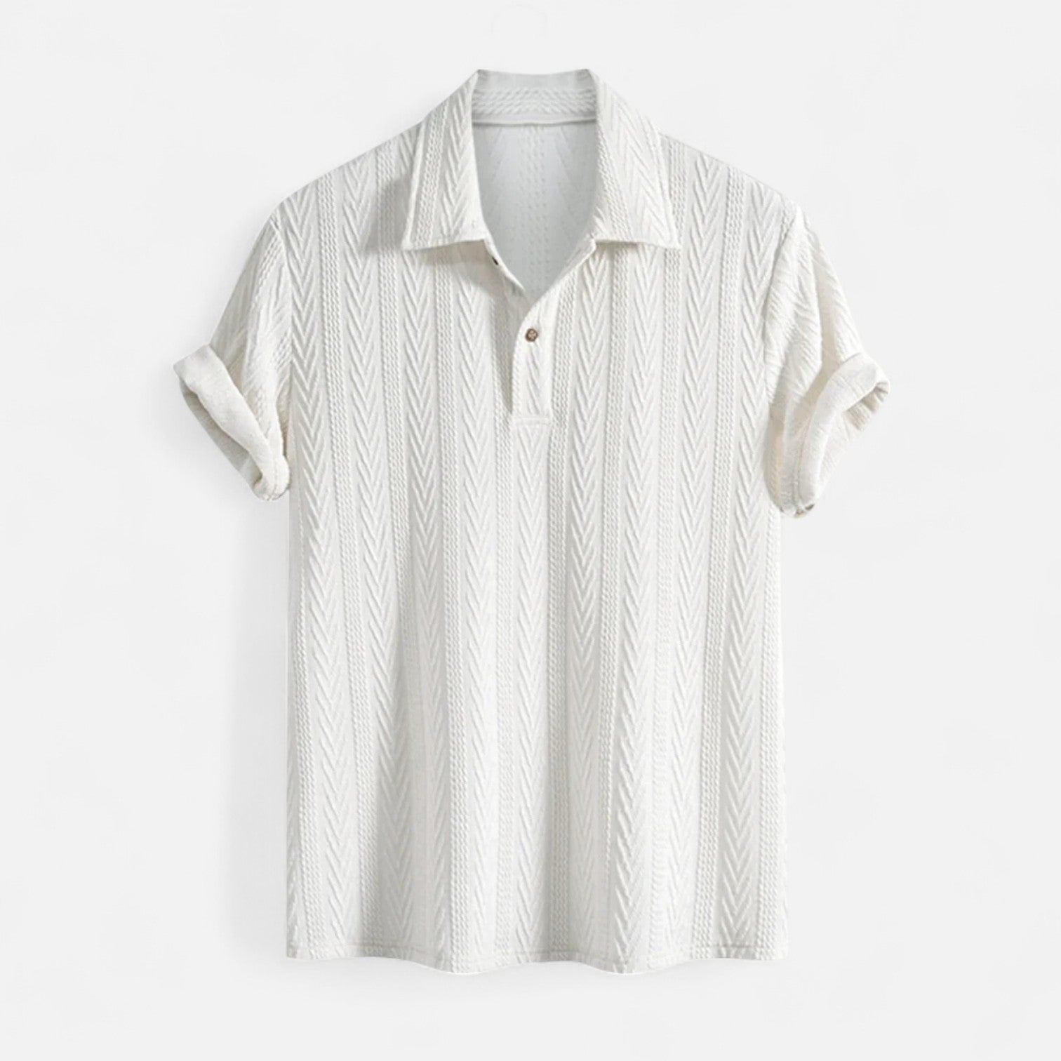 Koszulka Polo - Kołnierz z Dzianiny Jacquard
