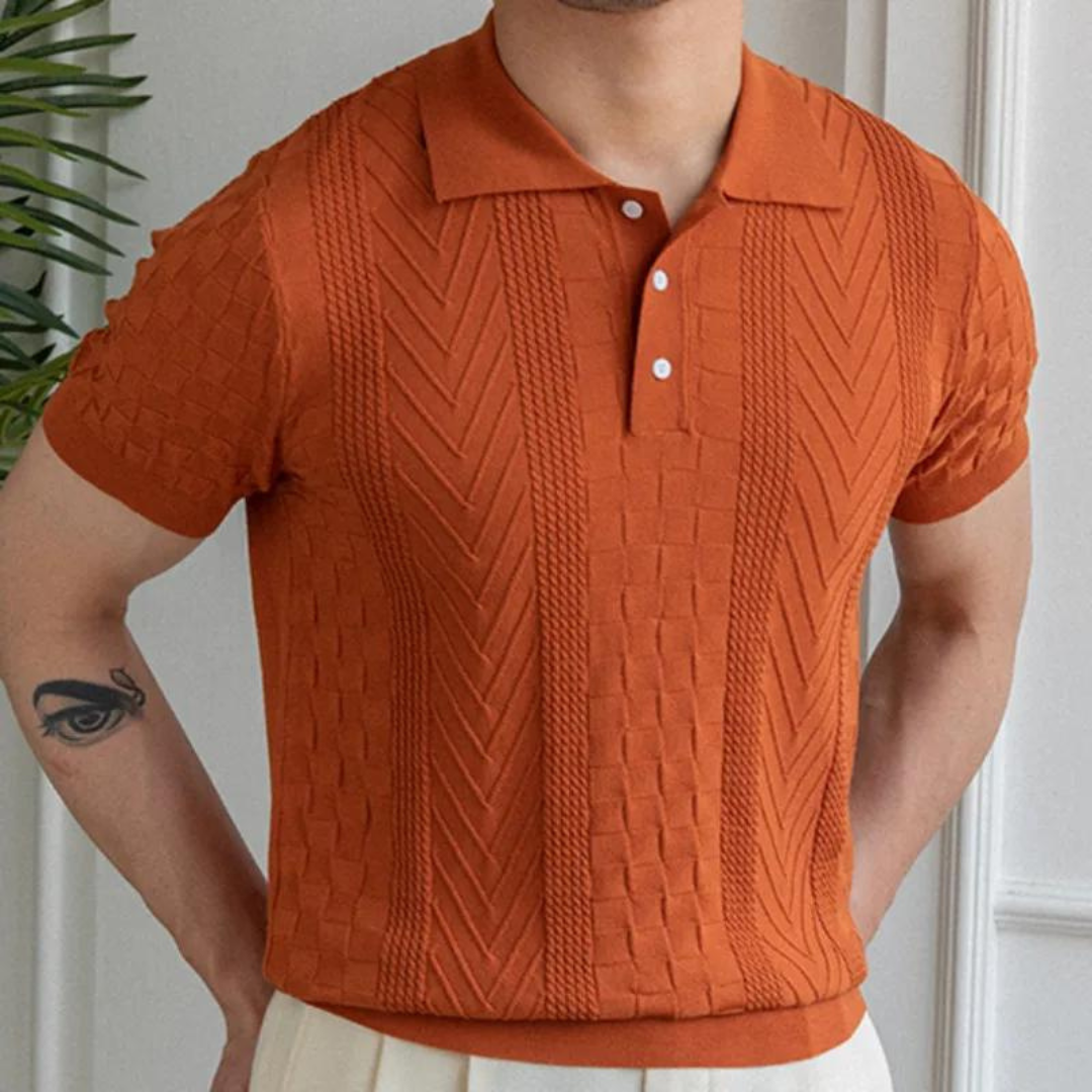 Polo - Teksturowana Mieszanka Jacquard