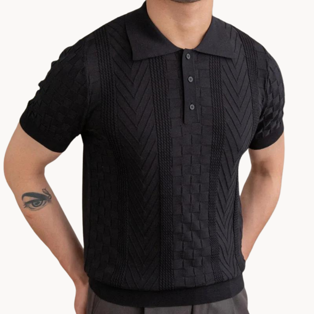Polo - Teksturowana Mieszanka Jacquard