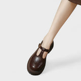 Mary Janes - Eleganckie Skórzane Buty