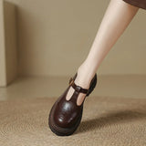 Mary Janes - Eleganckie Skórzane Buty