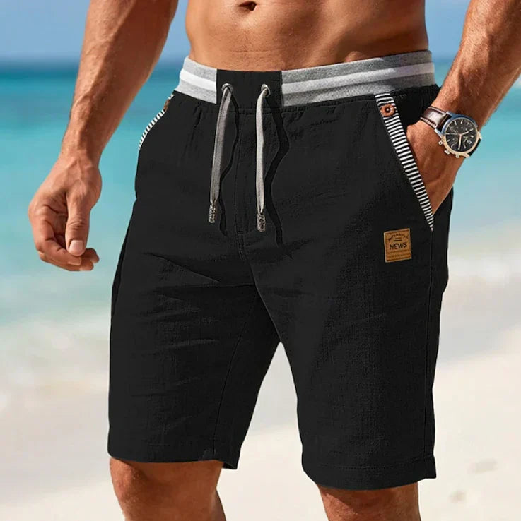 Gaston | Letnie lniane szorty w stylu casual
