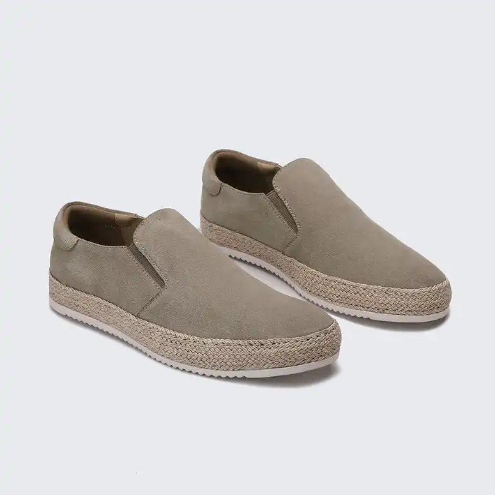 Letnie loafersy z zamszu