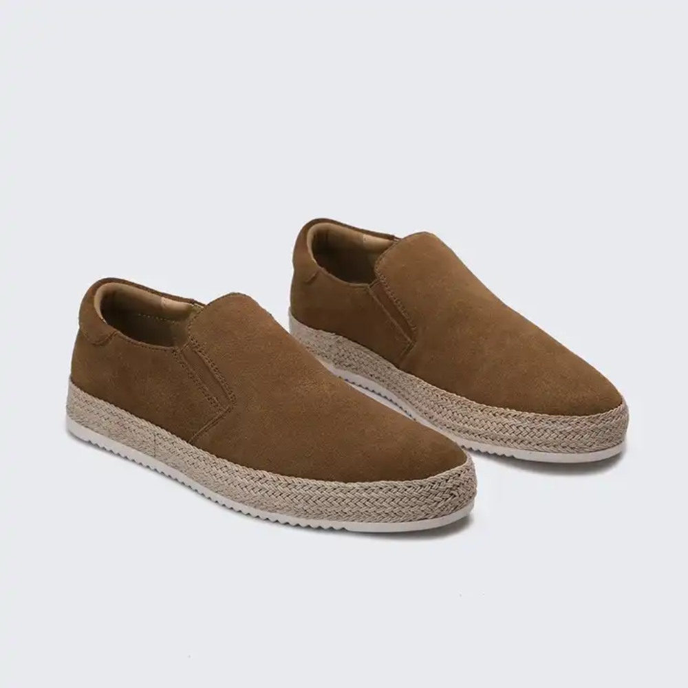 Letnie loafersy z zamszu