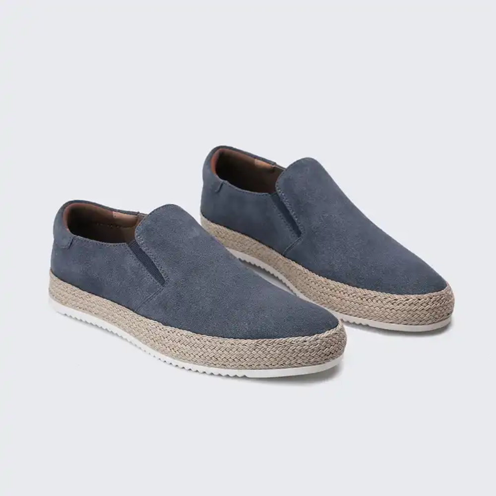 Letnie loafersy z zamszu
