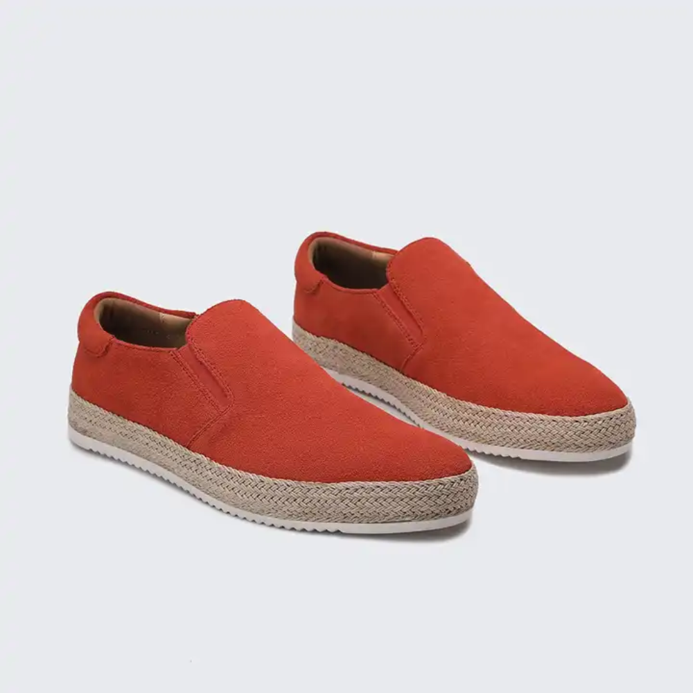 Letnie loafersy z zamszu