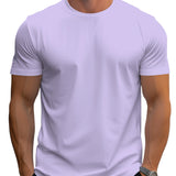 T-Shirt - Regularny Krój z Łagodnym Dekoltem