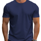 T-Shirt - Regularny Krój z Łagodnym Dekoltem