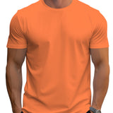 T-Shirt - Regularny Krój z Łagodnym Dekoltem