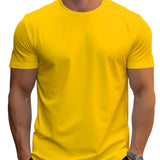 T-Shirt - Regularny Krój z Łagodnym Dekoltem