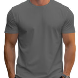 T-Shirt - Regularny Krój z Łagodnym Dekoltem