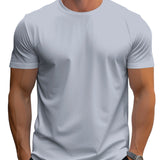 T-Shirt - Regularny Krój z Łagodnym Dekoltem