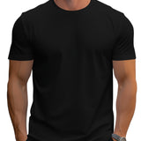 T-Shirt - Regularny Krój z Łagodnym Dekoltem