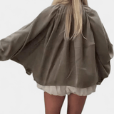 Thilde | Puchowa kurtka w kolorze zielonej oliwki