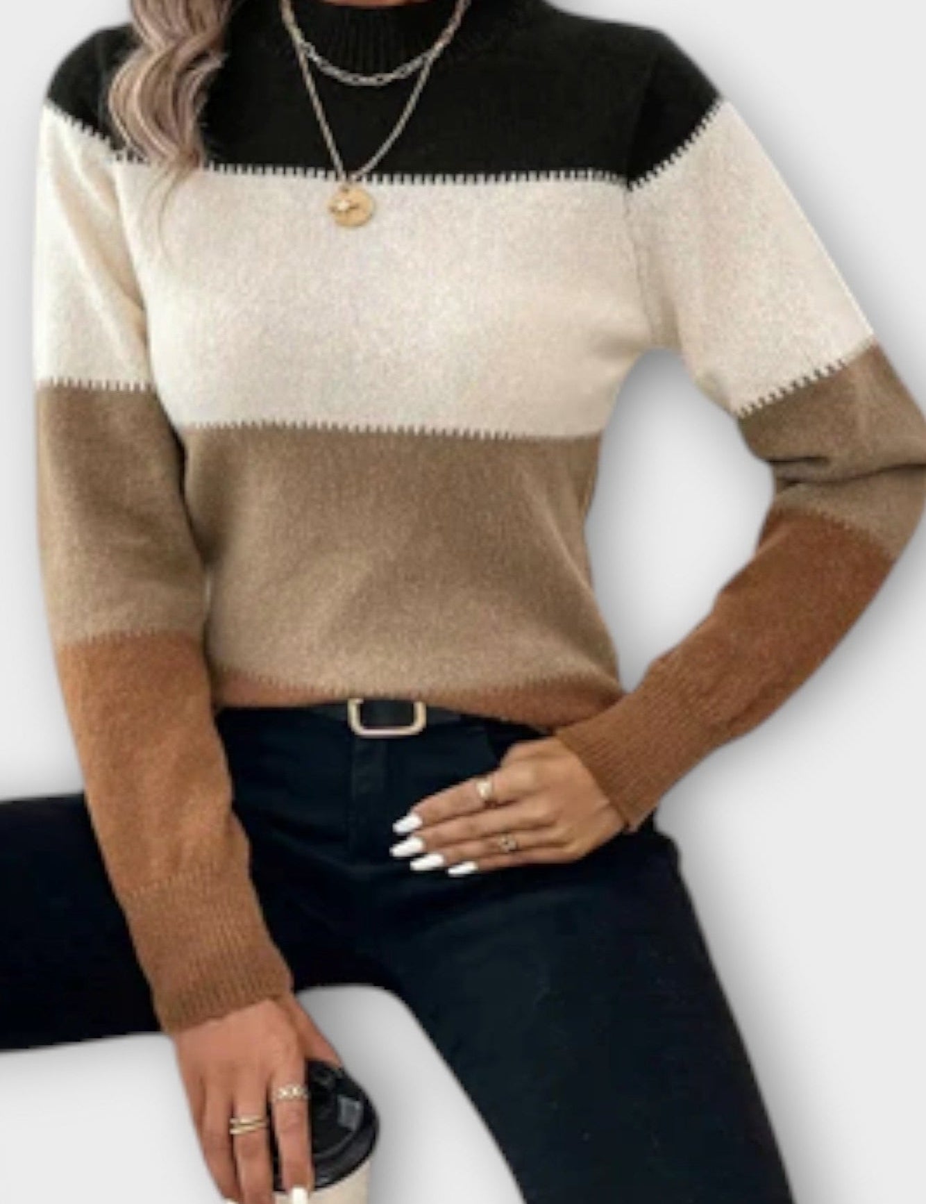 Vibeke | Sweter w paski