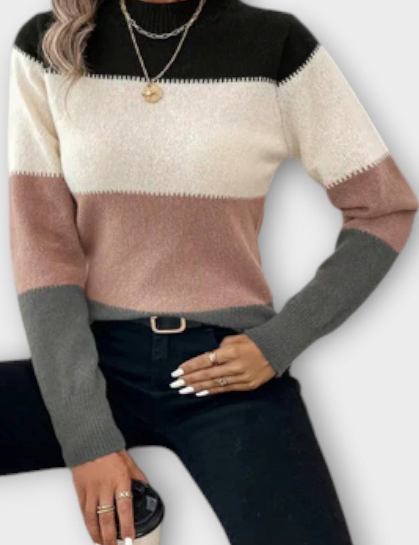 Vibeke | Sweter w paski