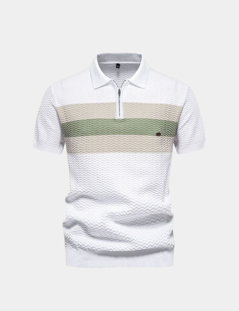 Viktor™ | Polo Slim Klasyczne z zamkiem przy kołnierzy