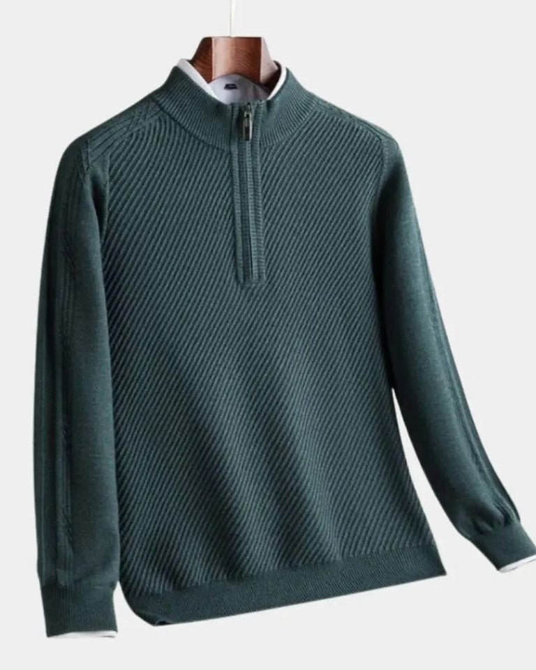 Vilhelm™ | Podstawowy sweter z pół zamkiem