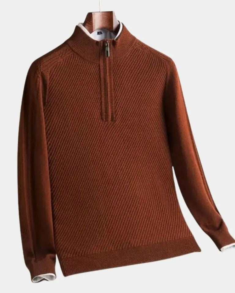 Vilhelm™ | Podstawowy sweter z pół zamkiem