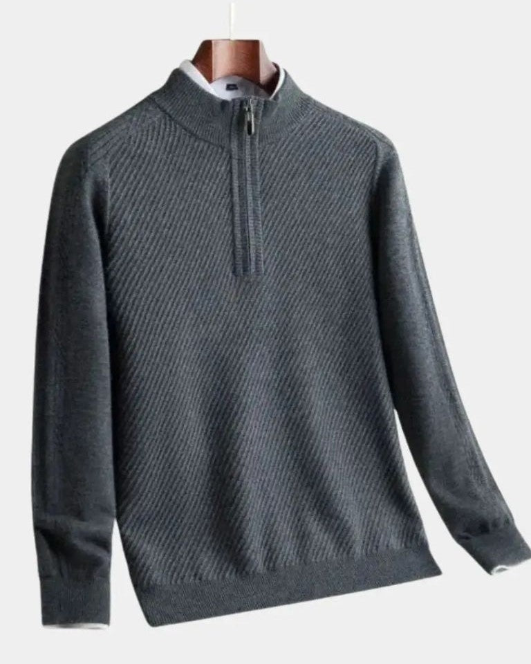 Vilhelm™ | Podstawowy sweter z pół zamkiem