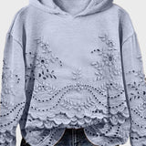 Kapturowy Sweter z Koronką