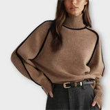 Emília - Elegancki sweter z wysokim dekoltem