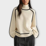 Emília - Elegancki sweter z wysokim dekoltem