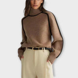 Emília - Elegancki sweter z wysokim dekoltem