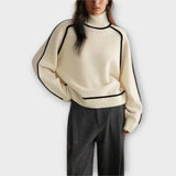 Emília - Elegancki sweter z wysokim dekoltem