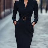 Iara - Elegancka Czarna Sukienka