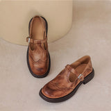 Vela - Premium Mary Janes Skórzane