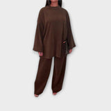 Ingrid - Zestaw Plus Size Z Prążkowanej Dzianiny