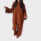 Ingrid - Zestaw Plus Size Z Prążkowanej Dzianiny