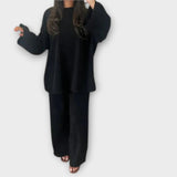 Ingrid - Zestaw Plus Size Z Prążkowanej Dzianiny