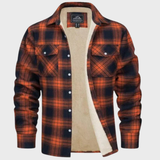 Tiago - Kurtka Trucker w Paski Fleece