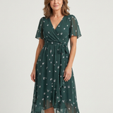 Chloé | Midi sukienka z abstrakcyjnym wzorem